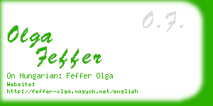olga feffer business card